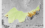 Physical Map of Jada, desaturated