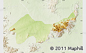 Physical Map of Jada, lighten
