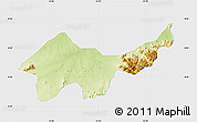 Physical Map of Jada, single color outside