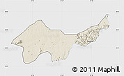 Shaded Relief Map of Jada, single color outside