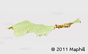 Physical Panoramic Map of Jada, cropped outside