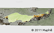 Physical Panoramic Map of Jada, darken, semi-desaturated