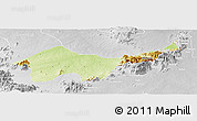 Physical Panoramic Map of Jada, lighten, desaturated