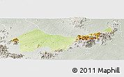 Physical Panoramic Map of Jada, lighten, semi-desaturated