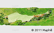 Physical Panoramic Map of Jada, satellite outside