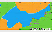 Political Simple Map of Jada