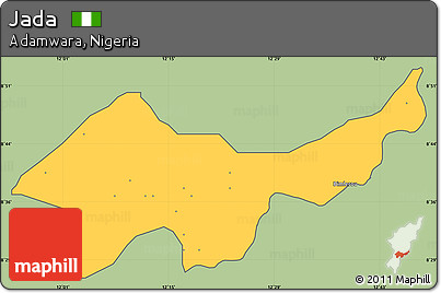 Savanna Style Simple Map of Jada, cropped outside