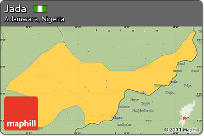 Savanna Style Simple Map of Jada