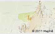 Physical 3D Map of Madagali, lighten