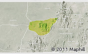Satellite 3D Map of Madagali, lighten, semi-desaturated