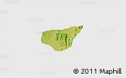 Satellite 3D Map of Madagali, single color outside