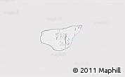 Silver Style 3D Map of Madagali, single color outside