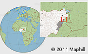 Savanna Style Location Map of Madagali, highlighted country, highlighted parent region