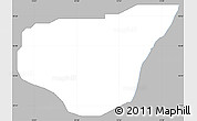 Gray Simple Map of Madagali, single color outside