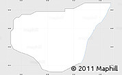 Silver Style Simple Map of Madagali, single color outside