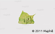 Satellite 3D Map of Michika, cropped outside
