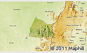 Satellite 3D Map of Michika, physical outside