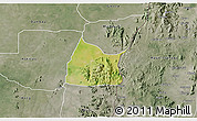Satellite 3D Map of Michika, semi-desaturated
