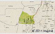 Satellite 3D Map of Michika, shaded relief outside