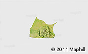 Satellite 3D Map of Michika, single color outside