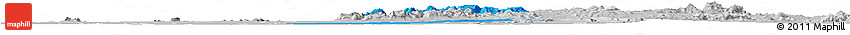 Political Horizon Map of Michika, lighten, desaturated