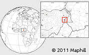 Blank Location Map of Michika