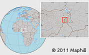 Gray Location Map of Michika