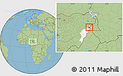 Savanna Style Location Map of Michika, highlighted parent region