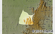 Physical Map of Michika, darken