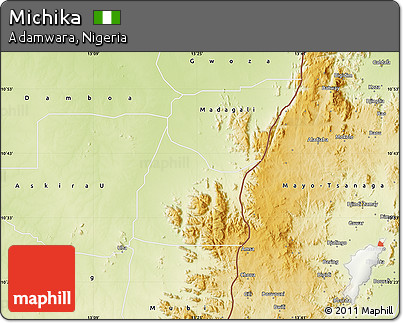 Physical Map of Michika