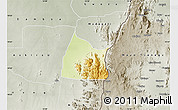 Physical Map of Michika, semi-desaturated