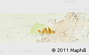 Physical Panoramic Map of Michika, lighten