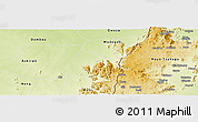 Physical Panoramic Map of Michika