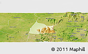 Physical Panoramic Map of Michika, satellite outside