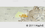 Physical Panoramic Map of Michika, semi-desaturated