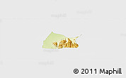 Physical Panoramic Map of Michika, single color outside