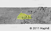 Satellite Panoramic Map of Michika, desaturated