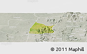 Satellite Panoramic Map of Michika, lighten, semi-desaturated