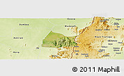 Satellite Panoramic Map of Michika, physical outside
