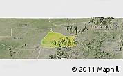 Satellite Panoramic Map of Michika, semi-desaturated