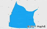 Political Simple Map of Michika, single color outside