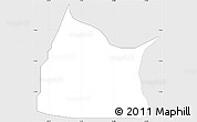 Silver Style Simple Map of Michika, single color outside
