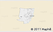 Classic Style 3D Map of Mubi, single color outside