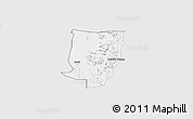 Silver Style 3D Map of Mubi, single color outside