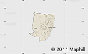 Shaded Relief Map of Mubi, single color outside