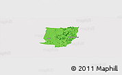 Political Panoramic Map of Mubi, single color outside