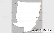 Gray Simple Map of Mubi