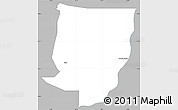Gray Simple Map of Mubi, single color outside