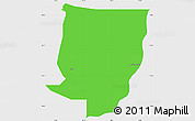 Political Simple Map of Mubi, single color outside