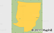 Savanna Style Simple Map of Mubi, single color outside